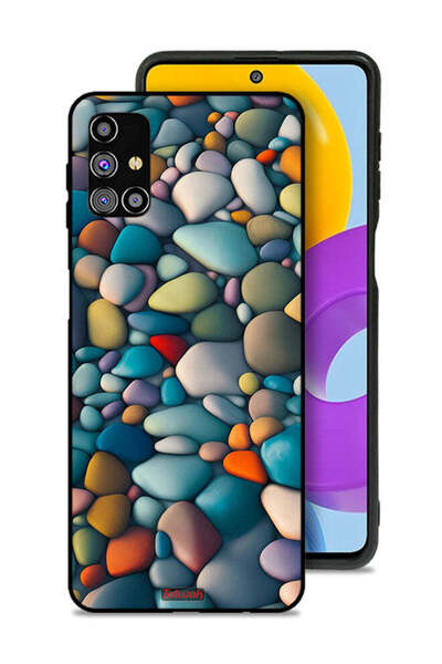 Tolwak Samsung Galaxy M31s Protective Case Cover Stones Abstract Pattern