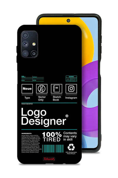 Tolwak Samsung Galaxy M51 Protective Case Cover Logo Designer Sticker