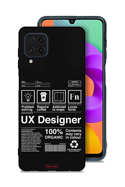 Tolwak Samsung Galaxy M32 4G Protective Case Cover Ux Designer Sticker