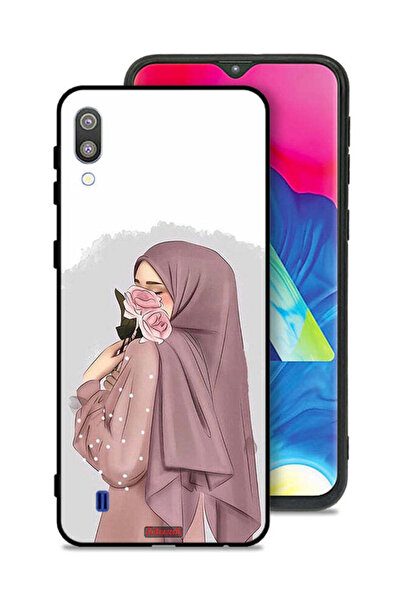 Tolwak غطاء حماية لهاتف سامسونج جالاكسي M10 بتصميم فتاة تحمل ورودًا