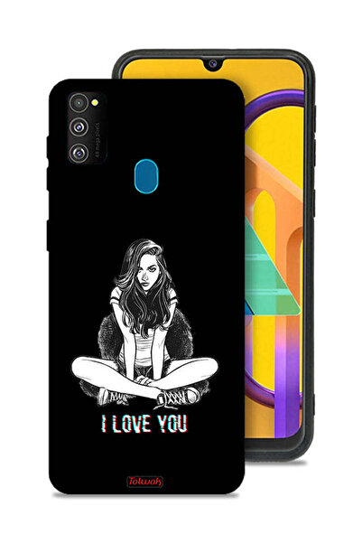 Tolwak غطاء حماية لهاتف سامسونج جالكسي M30s - فن "أحبك"