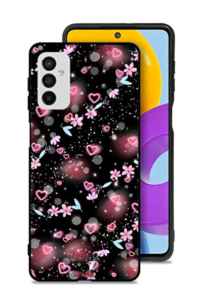 Tolwak غطاء حماية لهاتف سامسونج جالاكسي M52 5G بنقشة قلوب وأزهار صغيرة