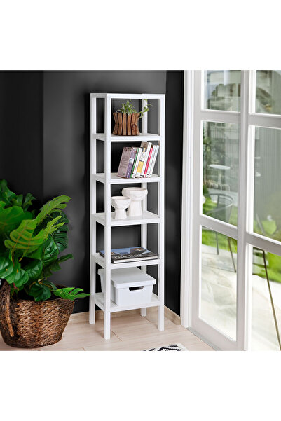 Se Yank Haus Shelf 6 Katlı Düzenleyici Plastik Raf Ünitesi Kitaplık, Banyo, M...