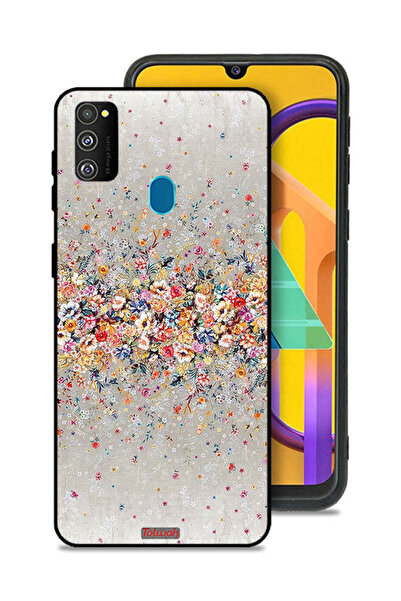 Tolwak غطاء حماية لهاتف Samsung Galaxy M30s بتصميم زهور صغيرة وفن تجريدي