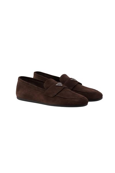 Prada Sport Brown Suede Loafers