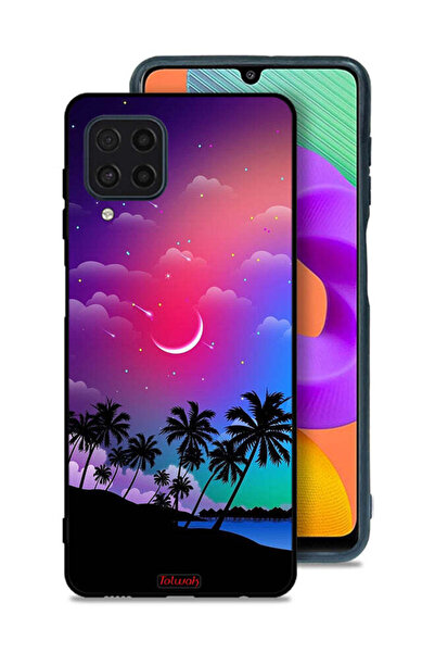 Tolwak Samsung Galaxy M32 4G Protective Case Cover Moon In Night Art