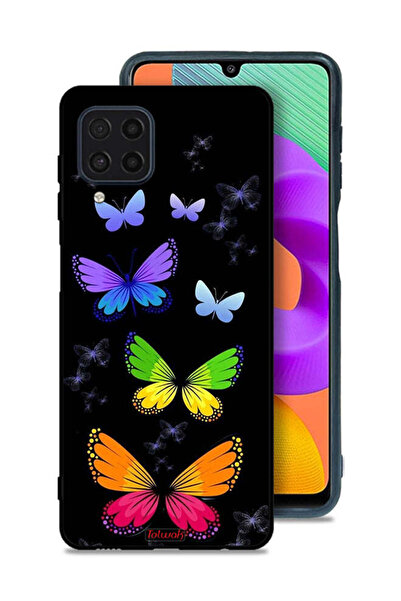 Tolwak Samsung Galaxy M32 4G Protective Case Cover Colorful Butterflies