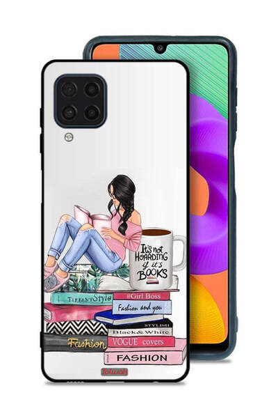 Tolwak Samsung Galaxy M32 4G Protective Case Cover Girl And Fashion Books Art