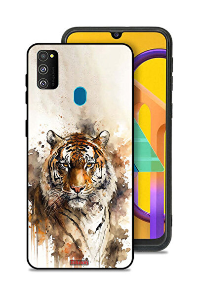 Tolwak غطاء حماية لهاتف Samsung Galaxy M30s بتصميم فن تجريدي من جلد الفهد