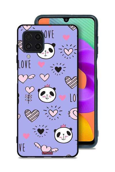Tolwak غطاء حماية لهاتف سامسونج جالكسي F22 بتصميم الحب ورسومات الباندا