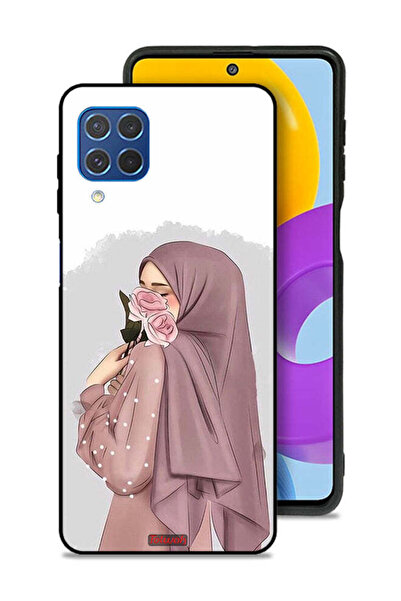 Tolwak غطاء حماية لهاتف سامسونج جالاكسي M62 بتصميم فتاة تحمل ورودًا