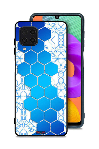 Tolwak غطاء حماية لهاتف سامسونج جالاكسي F22 بأيقونات سداسية الشكل على شكل خلي...