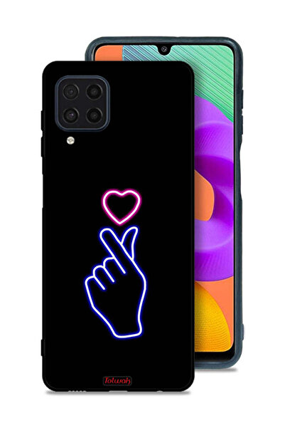 Tolwak Samsung Galaxy M32 4G Protective Case Cover Snap Heart Art