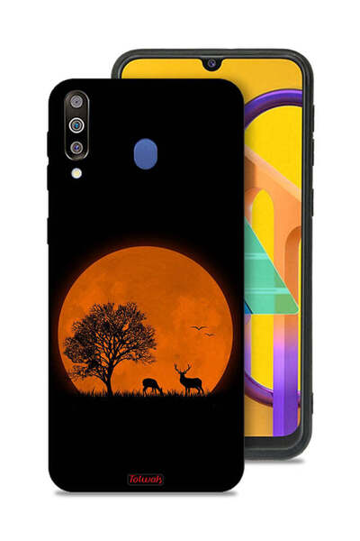 Tolwak Samsung Galaxy M30 Protective Case Cover Evening Moon Art