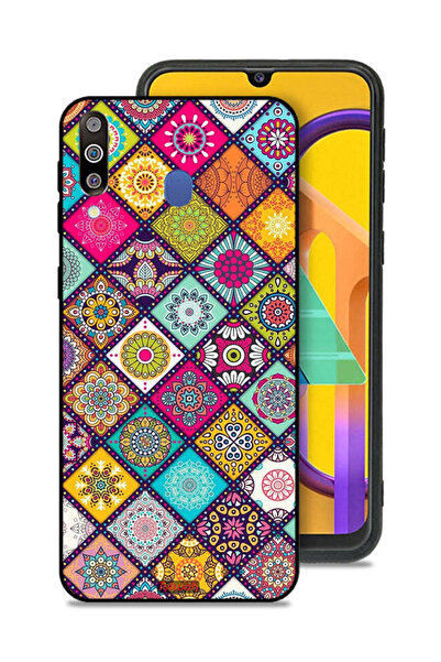 Tolwak غطاء حماية لهاتف سامسونج جالاكسي M30 بنمط مربعات ماندالا