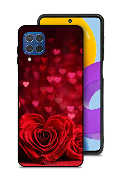 Tolwak غطاء حماية لهاتف سامسونج جالاكسي M62 بتصميم زهور على شكل قلب وفن تجريدي