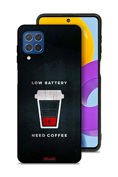 Tolwak غطاء حماية لهاتف Samsung Galaxy F62 - بطارية منخفضة - يحتاج إلى قهوة