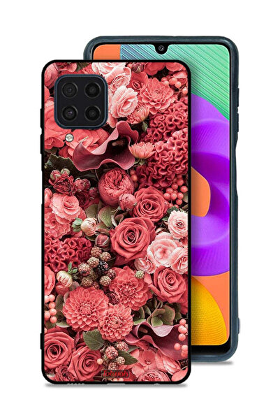 Tolwak Samsung Galaxy M32 4G Protective Case Cover Peach Roses
