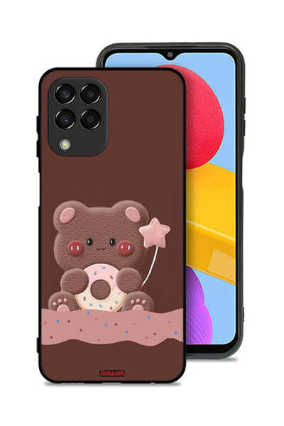 Tolwak غطاء حماية لهاتف سامسونج جالاكسي M33 بتصميم دب الدونات