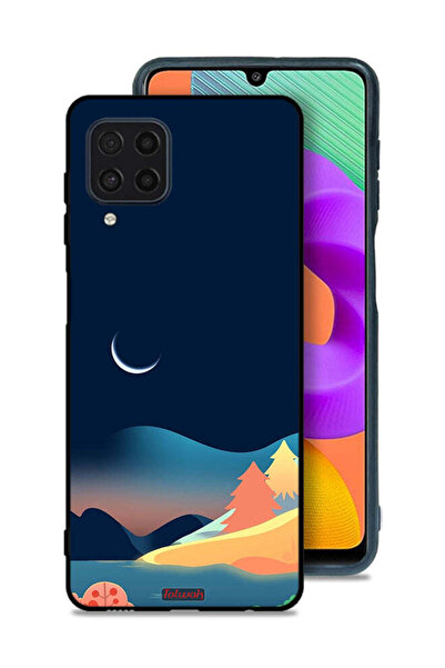 Tolwak Samsung Galaxy M32 4G Protective Case Cover Moon Abstract Drawing Art