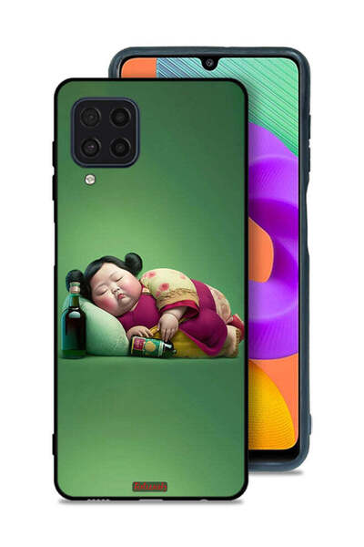 Tolwak Samsung Galaxy M22 Protective Case Cover Fatty Baby Girl