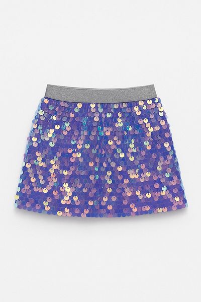 Magu Girls' Sequined Purple Skirt - Sparkling Party and Special Occasion Combination