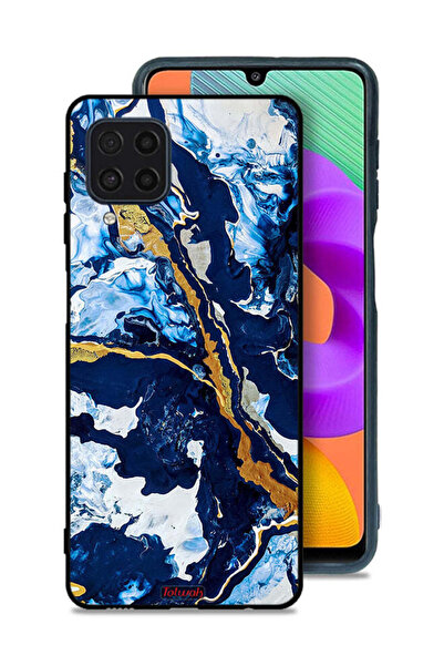 Tolwak Samsung Galaxy M22 Protective Case Cover Glitch Texture Art