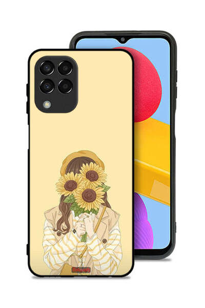 Tolwak غطاء حماية لهاتف سامسونج جالاكسي M33 بغطاء وجه مزين بزهرة عباد الشمس