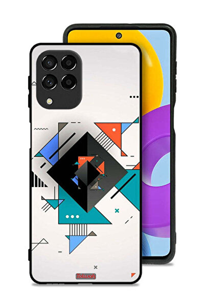 Tolwak غطاء حماية لهاتف سامسونج جالكسي M53 بأشكال مربعة ومثلثة ونمط تجريدي
