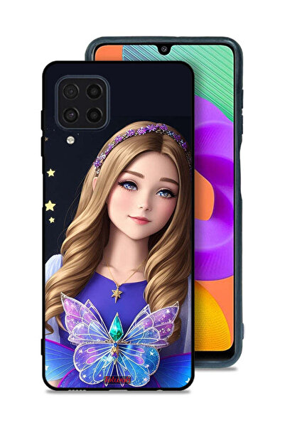 Tolwak Samsung Galaxy M22 Protective Case Cover Cute Butterfly Girl