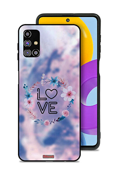 Tolwak غطاء حماية لهاتف سامسونج جالاكسي M31s برسومات زهور الحب وخاتم فني