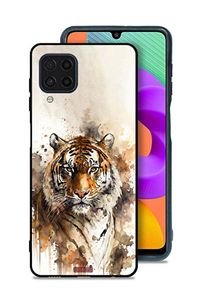 Tolwak غطاء حماية لهاتف سامسونج جالكسي M22 بتصميم فن تجريدي من جلد الفهد