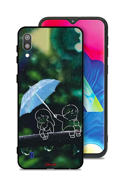 Tolwak غطاء حماية لهاتف Samsung Galaxy M10 بتصميم زوجين من الفن التجريدي