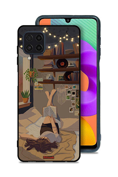 Tolwak Samsung Galaxy M22 Protective Case Cover Studying Art