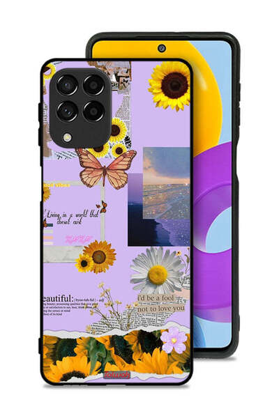 Tolwak غطاء حماية لهاتف سامسونج جالاكسي M53 بملصقات عباد الشمس الجميلة