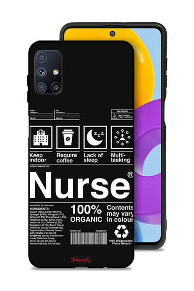 Tolwak Samsung Galaxy M51 Protective Case Cover Nurse Sticker