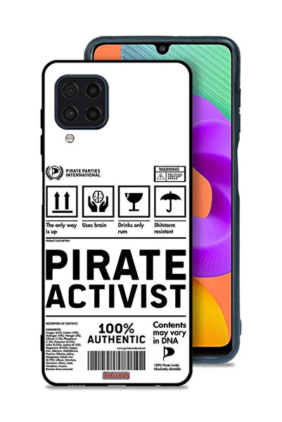 Tolwak Samsung Galaxy M22 Protective Case Cover Private Activist Sticker