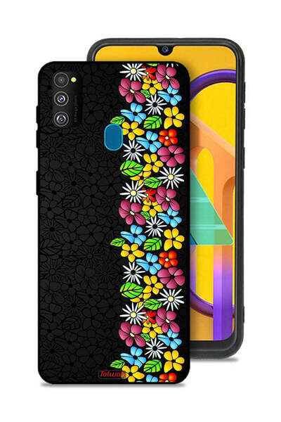 Tolwak غطاء حماية لهاتف سامسونج جالاكسي M30s - فلاورز لاين