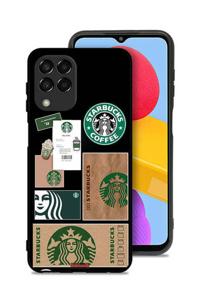 Tolwak غطاء حماية لهاتف سامسونج جالاكسي M33، ملصق ستاربكس