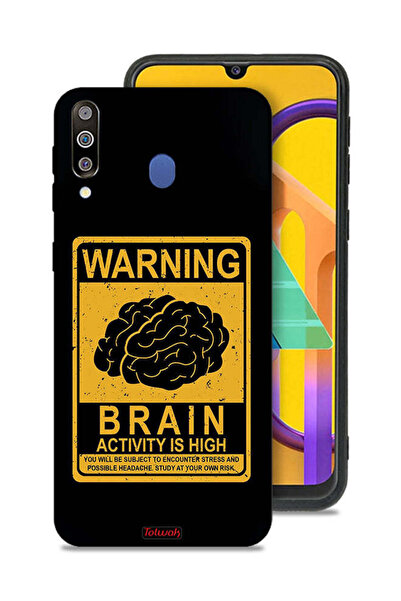 Tolwak غطاء حماية لهاتف Samsung Galaxy M30 تحذير من ارتفاع نشاط الدماغ