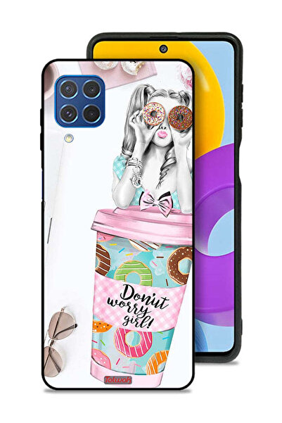 Tolwak غطاء حماية لهاتف سامسونج جالاكسي M62 بتصميم فتاة دونات ووري