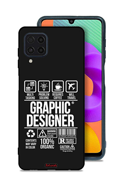 Tolwak Samsung Galaxy M22 Protective Case Cover Graphic Designer Sticker
