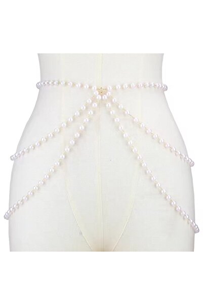 Genel Markalar Şıklığınızı Tamamlayacak Zarif İnci Bel Kemer