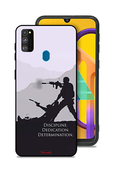 Tolwak Samsung Galaxy M30s Protective Case Cover Discipline Dedication Determ...