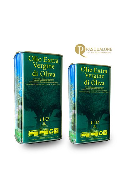 Pasqualone 2 x Premium Extra Virgin Cold Pressed Olive Oil 2L (Only 0.2% Acidity) - Pasqualone