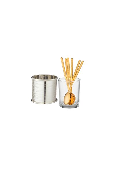 Dania A set of 6 tea spoons with an elegant holder, suitable for all presentations and distinguished hospitality