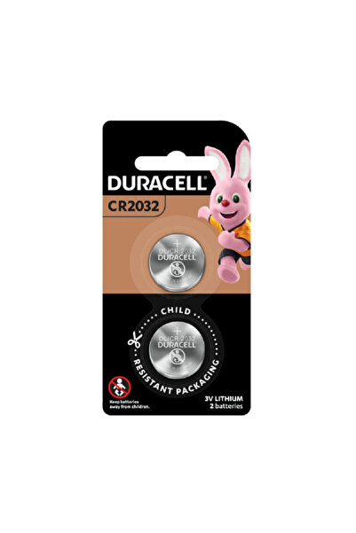 Duracell 2-Piece CR2032 Lithium Battery Coin Silver
