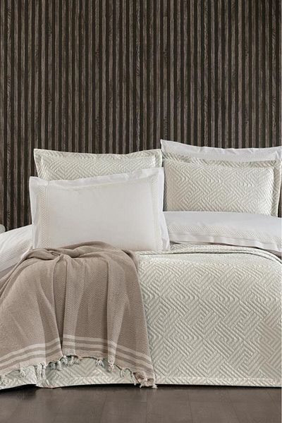 Çeyiz Diyarı Elite Modern 8 Piece Bridal Set Beige