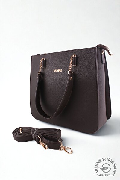 Armine حقيبة كتف نسائية أصلية من Armine ذات جودة ممتازة للاستخدام اليومي 362 بني