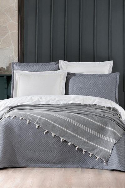 Çeyiz Diyarı Elite Modern 8 Piece Bridal Set Gray
